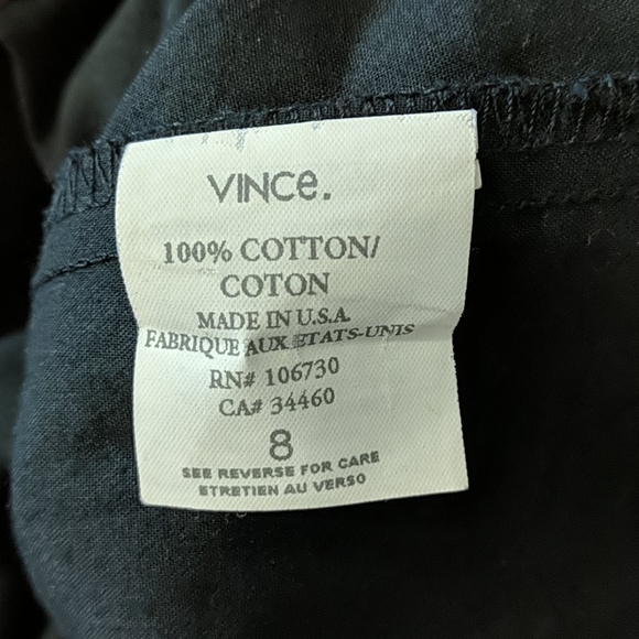 Vince Black Tank Dress - 100% Cotton - *Size 8* - Picture 5 of 5